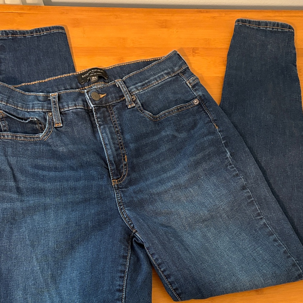 Banana Republic Dark Wash Curvy High-Rise Skinny Jeans